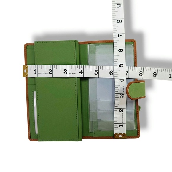 Fossil Floral Leather Wallet Organizer Checkbook ID Window Floral Green Brown OS - Picture 8 of 8